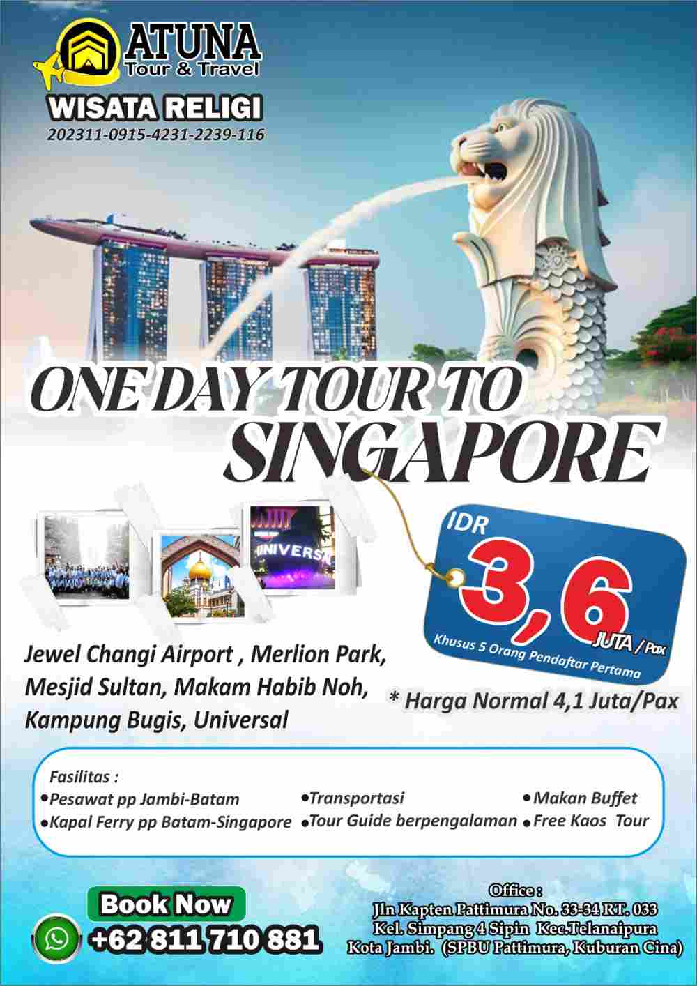 Tour Batam Singapore 2D1N